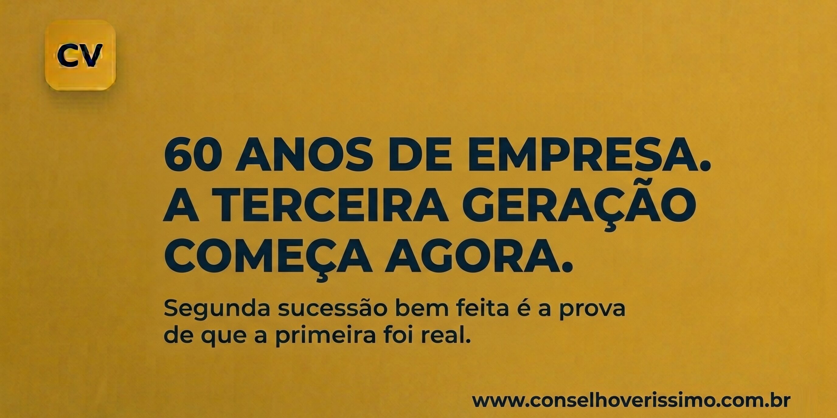 60 anos de empresa. A terceira geração começa agora.