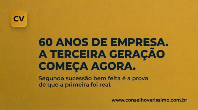 60 anos de empresa. A terceira geração começa agora.
